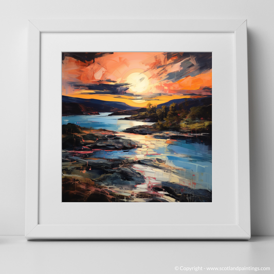 Painting and Art Print of Ardtun Bay at sunset. Ardtun Bay Sunset Serenade.