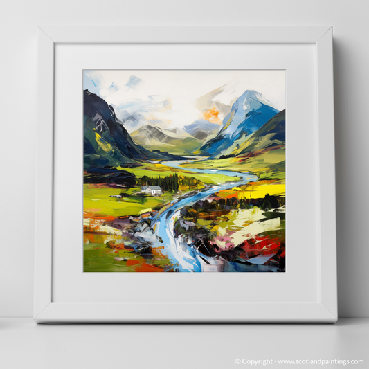 Art Print of Glencoe, Argyll and Bute with a white frame