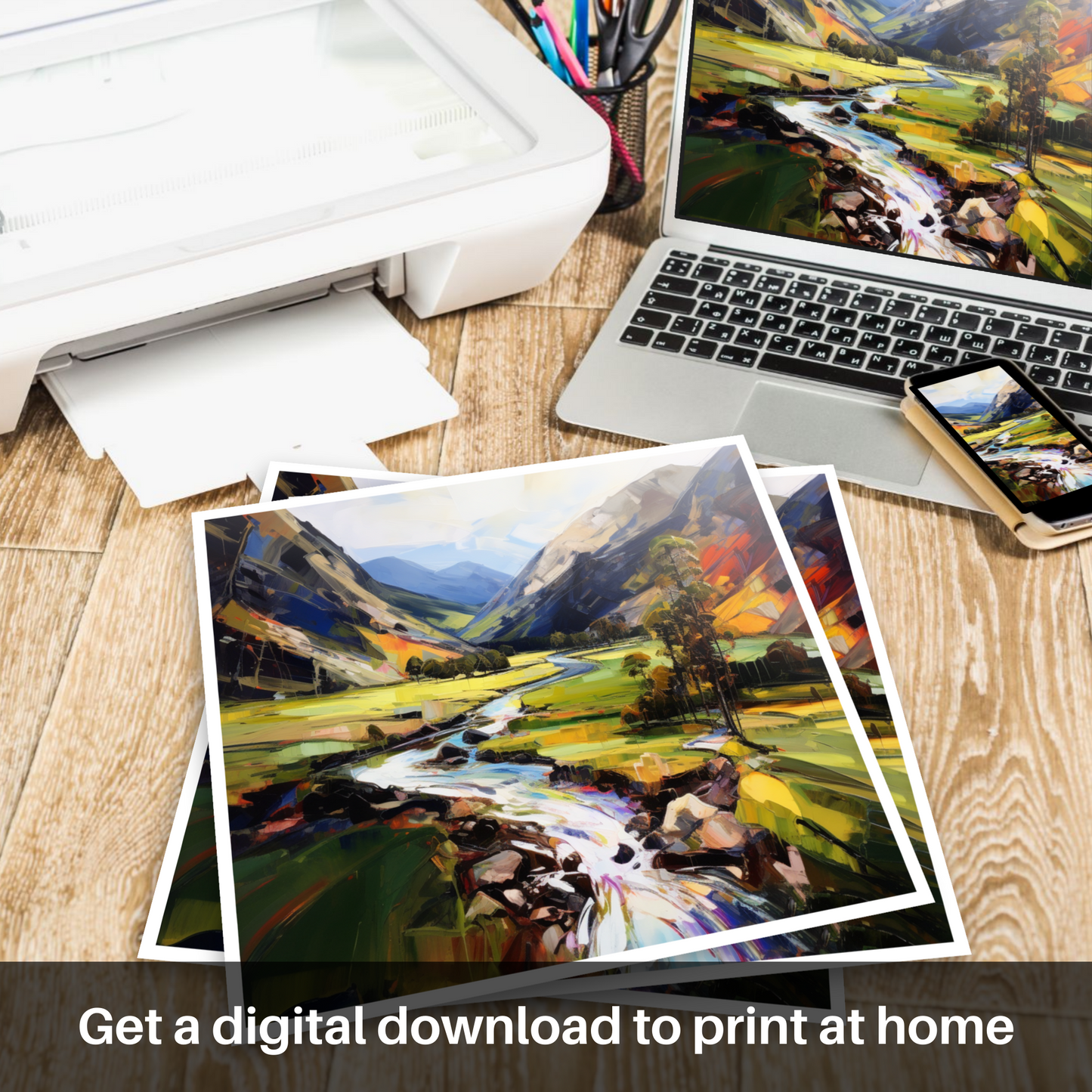 Downloadable and printable picture of Glen Nevis, Highlands