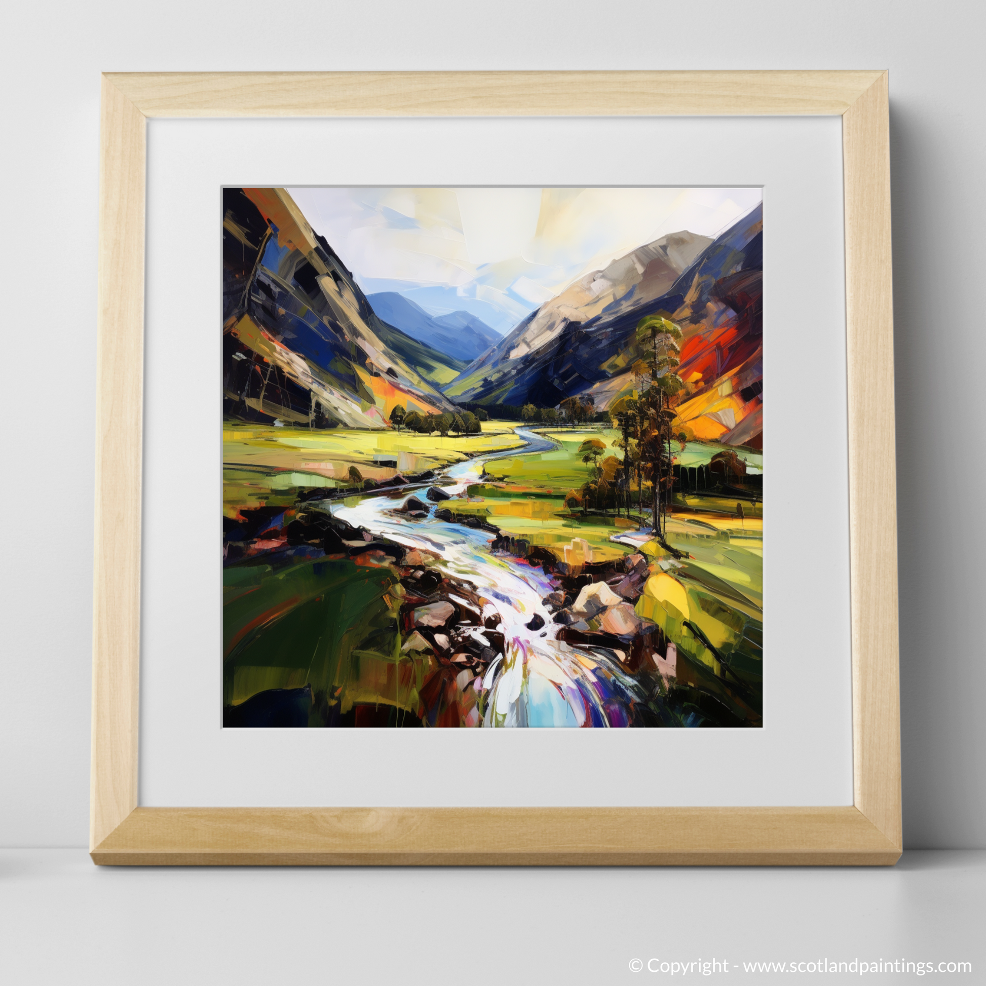 Art Print of Glen Nevis, Highlands with a natural frame