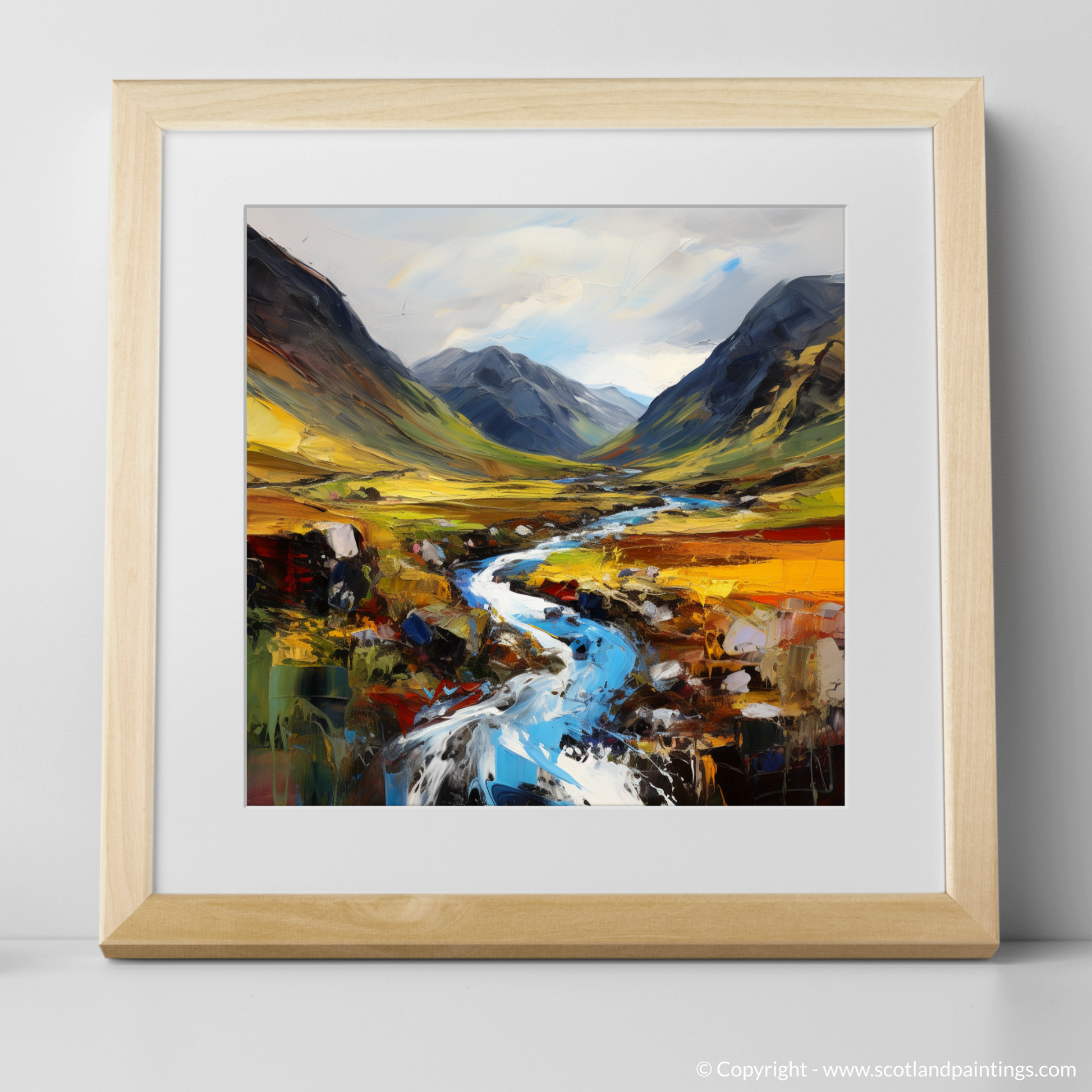 Art Print of Glen Nevis, Highlands with a natural frame