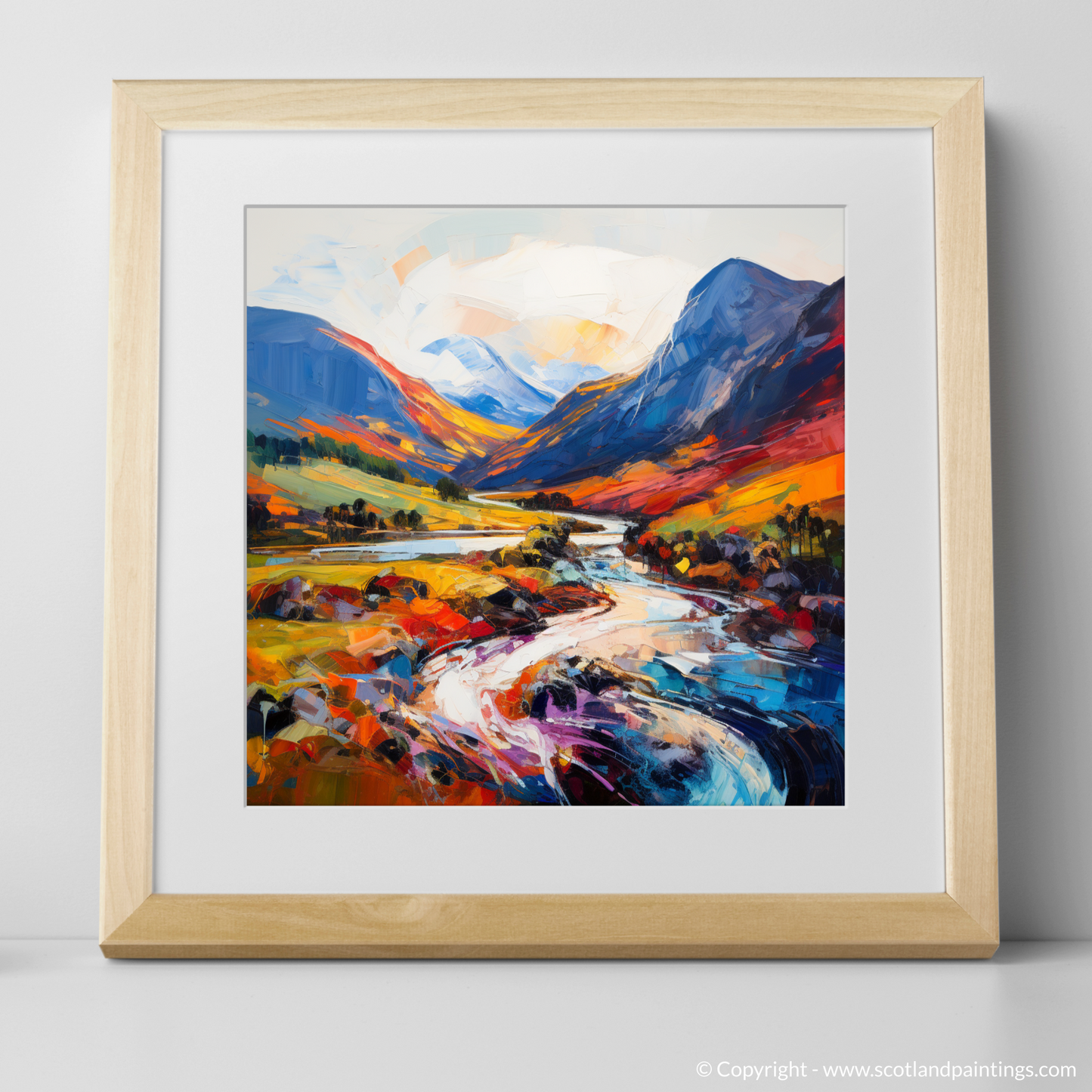 Art Print of Glen Nevis, Highlands with a natural frame