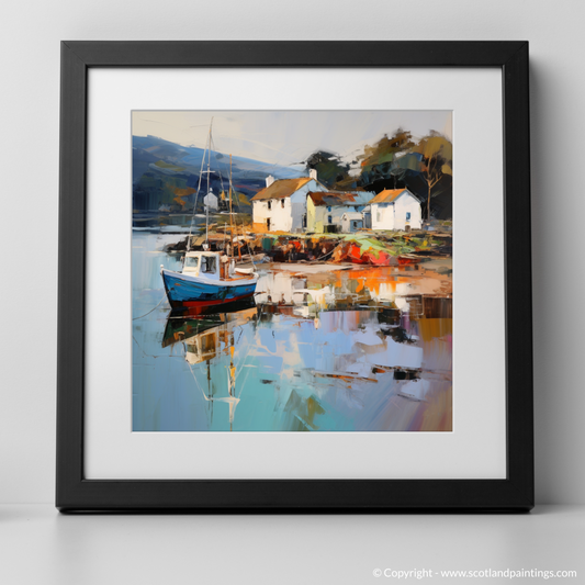 Art Print of Tayvallich Harbour, Argyll with a black frame