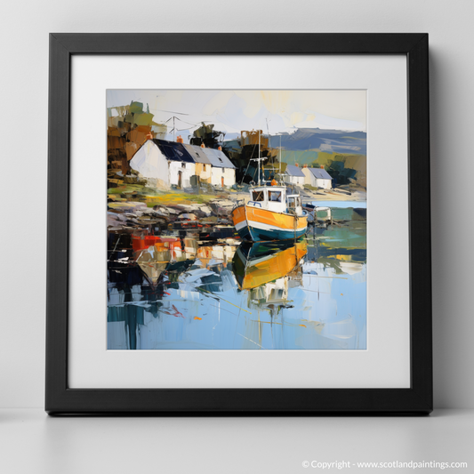 Art Print of Tayvallich Harbour, Argyll with a black frame