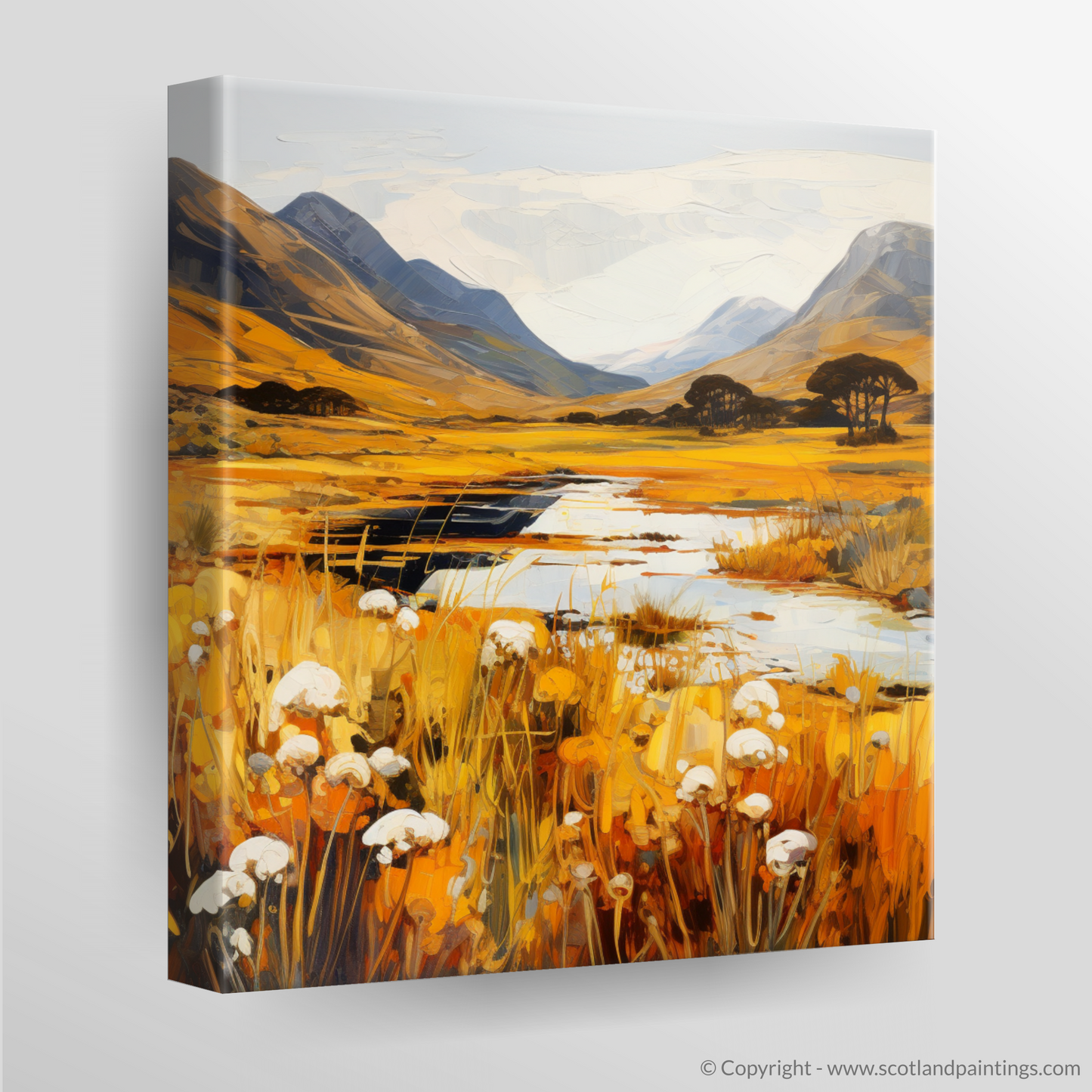 Canvas Print of Golden bracken in Glencoe