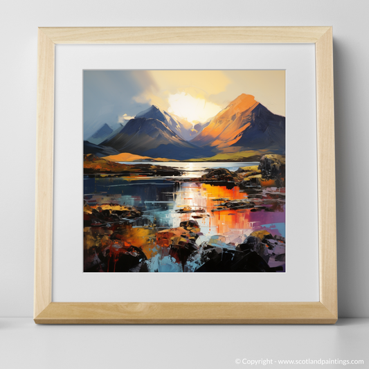 Art Print of The Cuillin, Isle of Skye with a natural frame