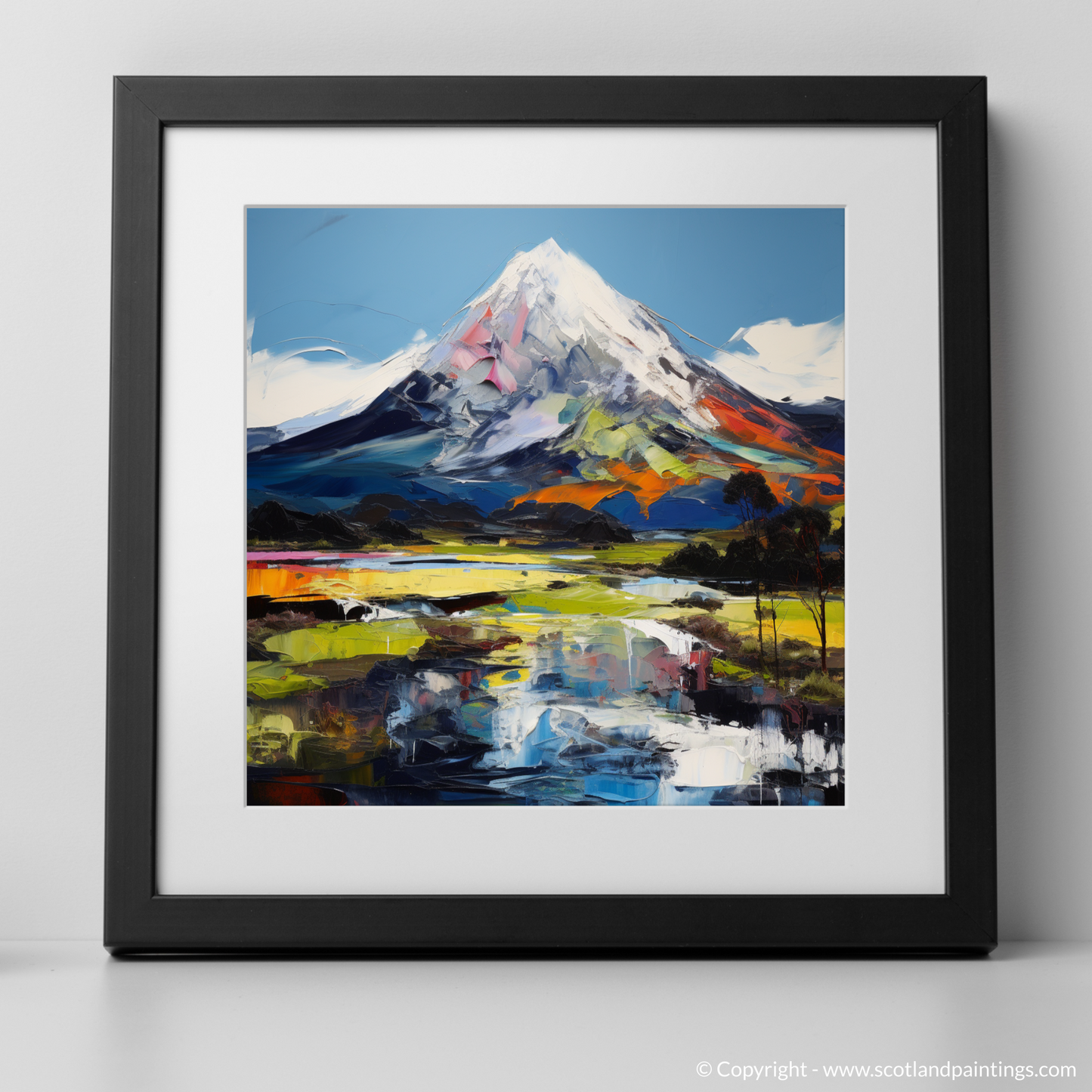 Painting and Art Print of Schiehallion. Schiehallion's Essence: An Expressionist Ode to Scottish Munros.