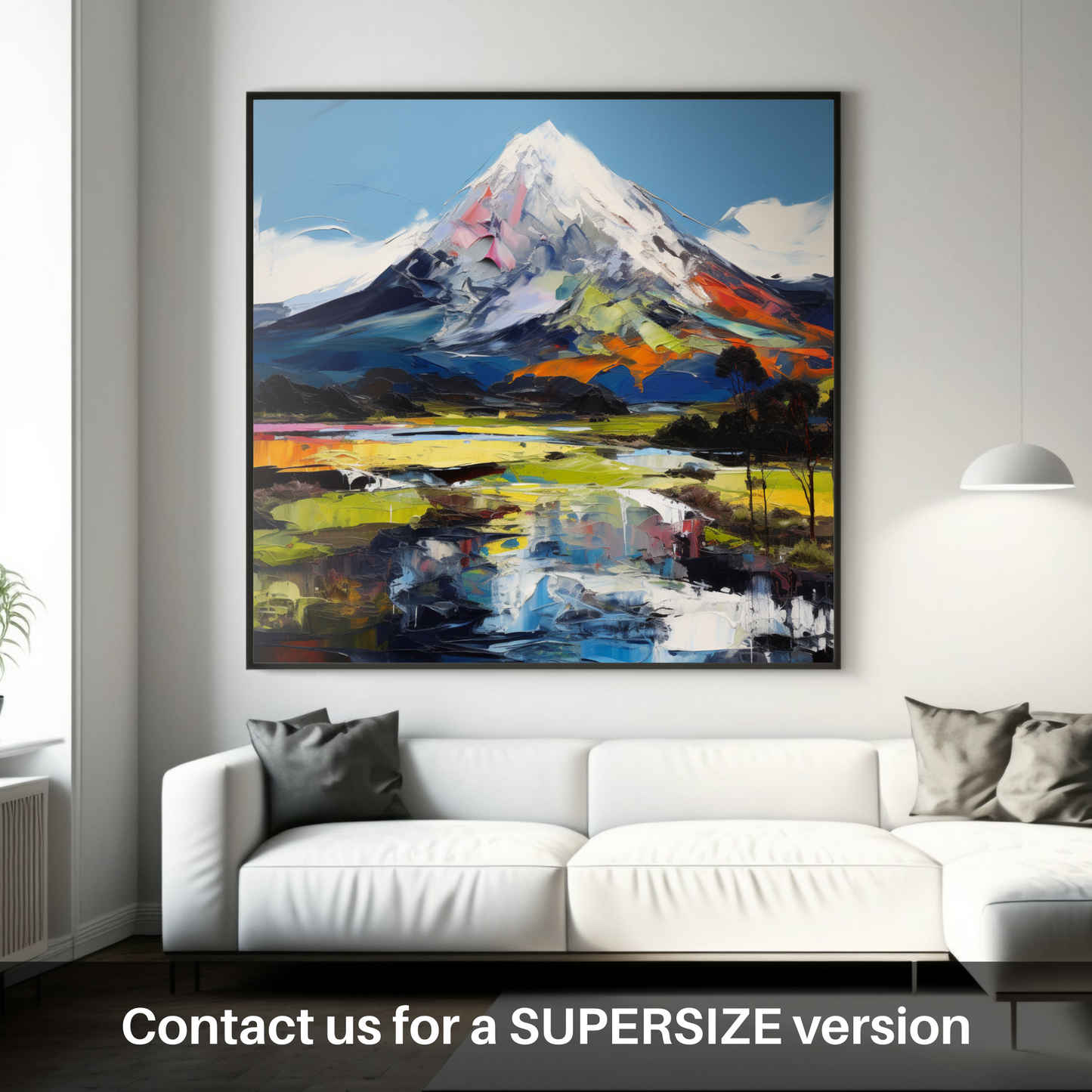 Painting and Art Print of Schiehallion. Schiehallion's Essence: An Expressionist Ode to Scottish Munros.