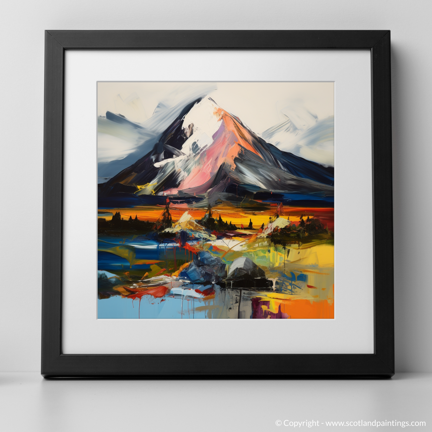 Painting and Art Print of Schiehallion. Schiehallion Reimagined: An Expressionist Tribute to the Scottish Munros.