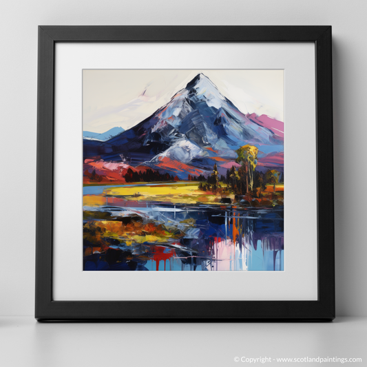 Painting and Art Print of Schiehallion. Majestic Schiehallion: An Expressionist Ode to Scotland's Rugged Beauty.