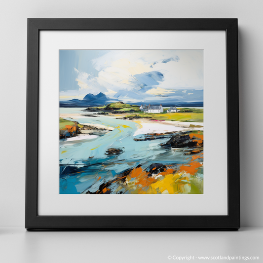 Art Print of Isle of Tiree, Inner Hebrides with a black frame