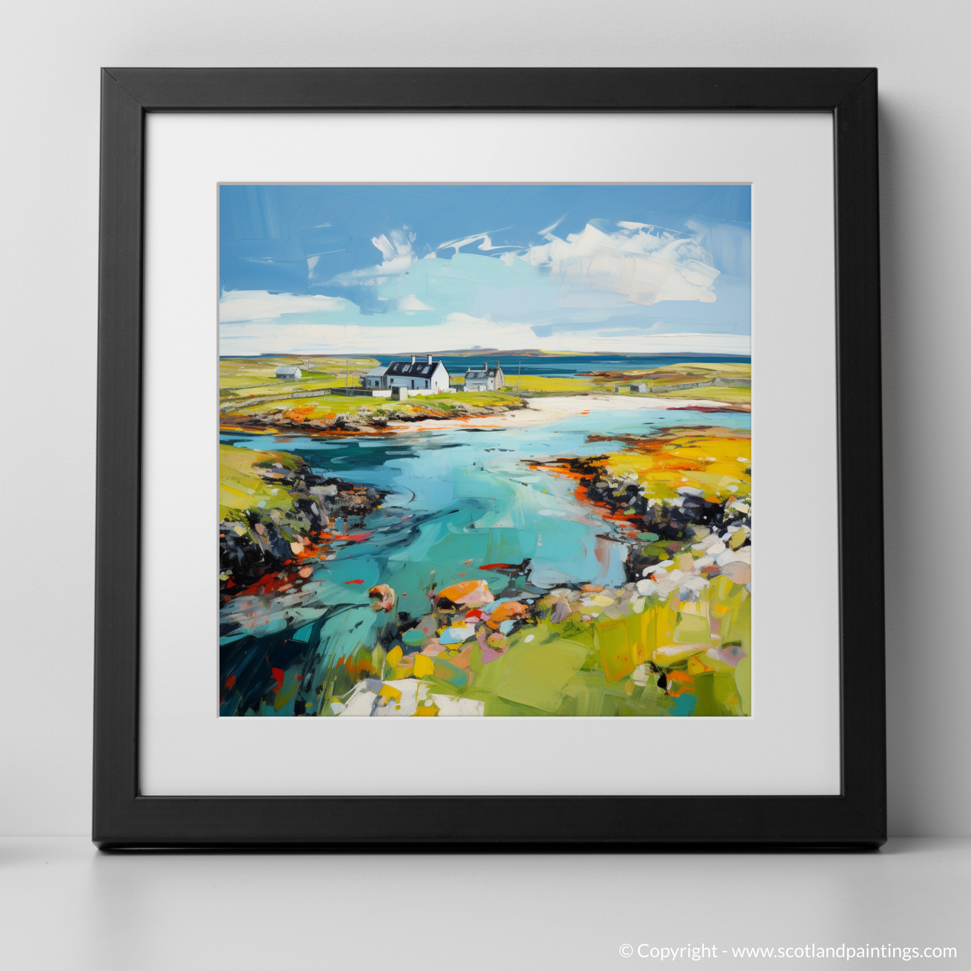 Art Print of Isle of Tiree, Inner Hebrides with a black frame