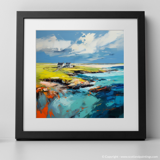 Art Print of Isle of Tiree, Inner Hebrides with a black frame