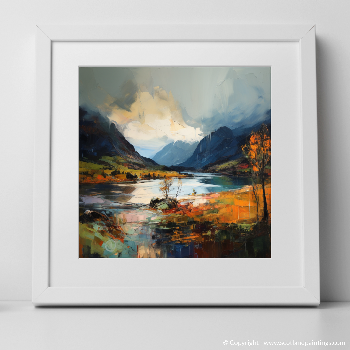 Art Print of Loch Shiel, Highlands with a white frame