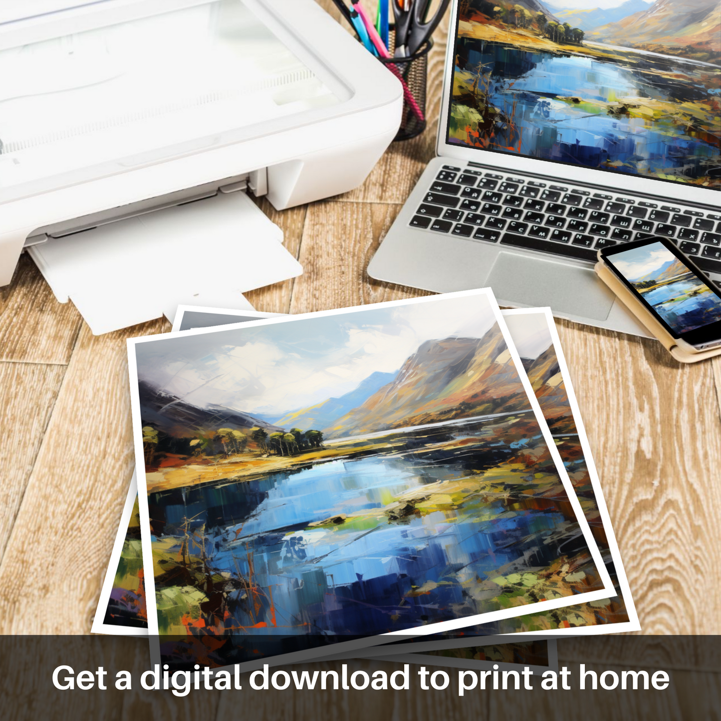 Downloadable and printable picture of Loch Shiel, Highlands