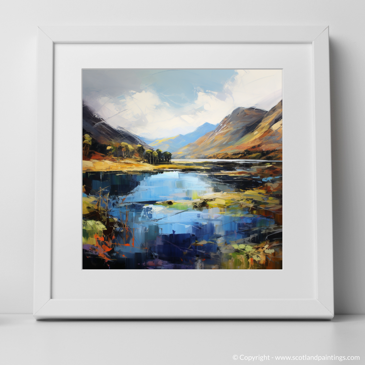Art Print of Loch Shiel, Highlands with a white frame