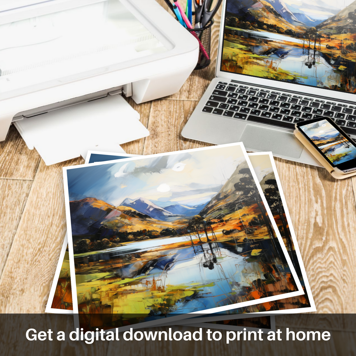 Downloadable and printable picture of Loch Shiel, Highlands