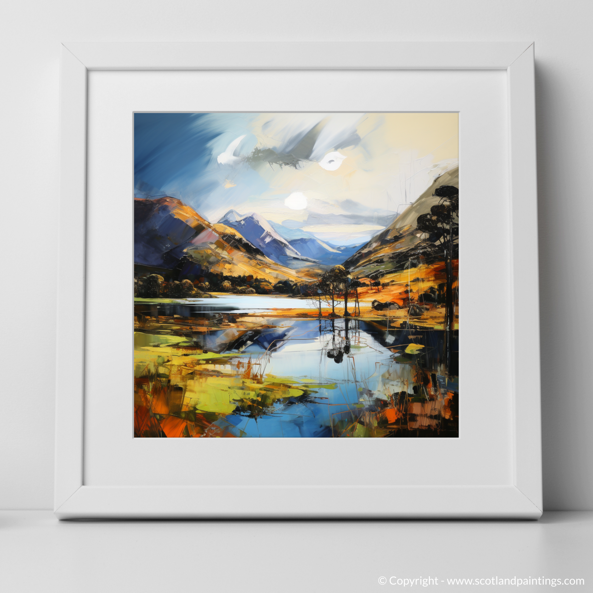 Art Print of Loch Shiel, Highlands with a white frame