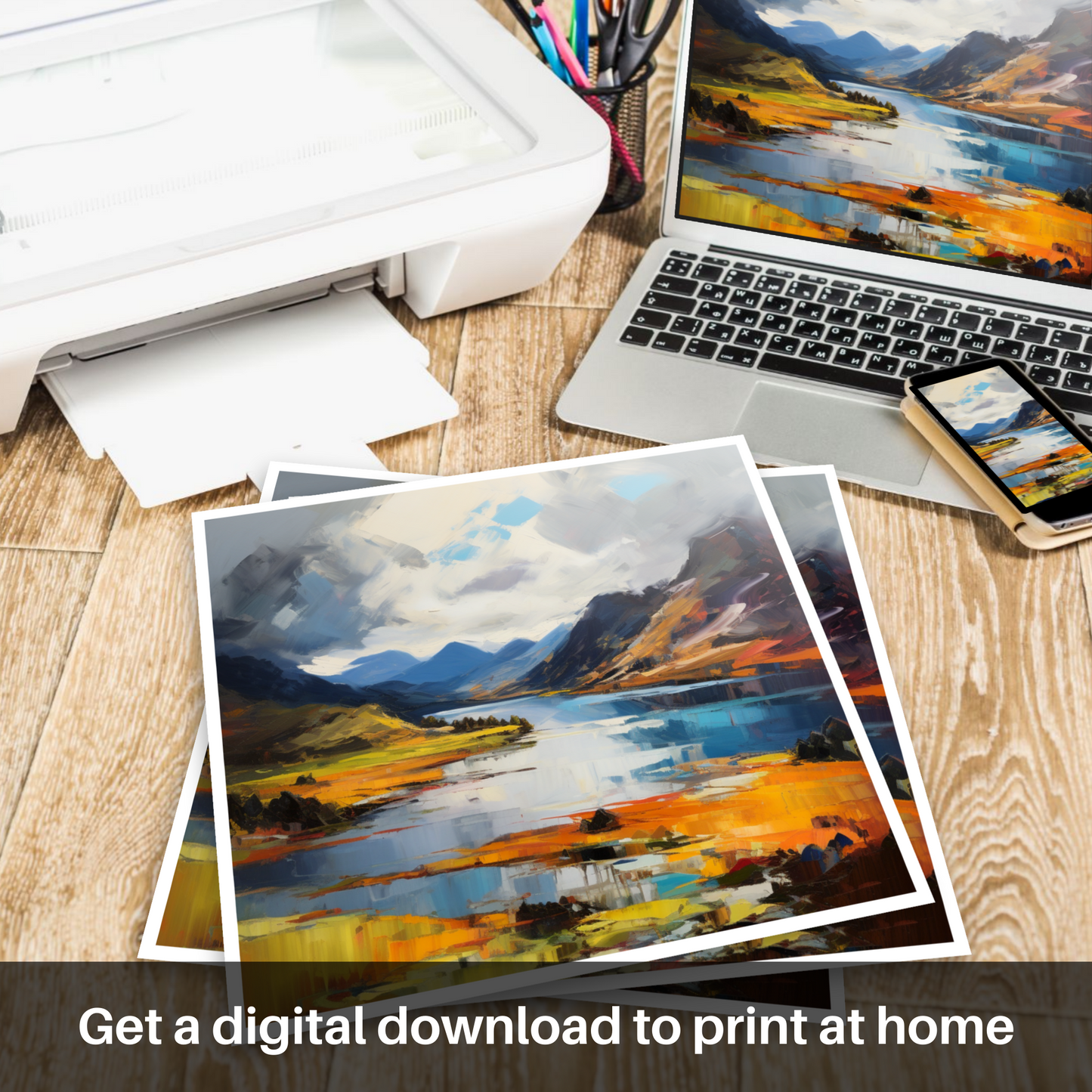 Downloadable and printable picture of Loch Shiel, Highlands