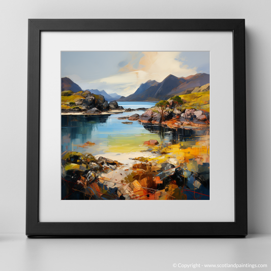 Art Print of Shieldaig Bay, Wester Ross with a black frame