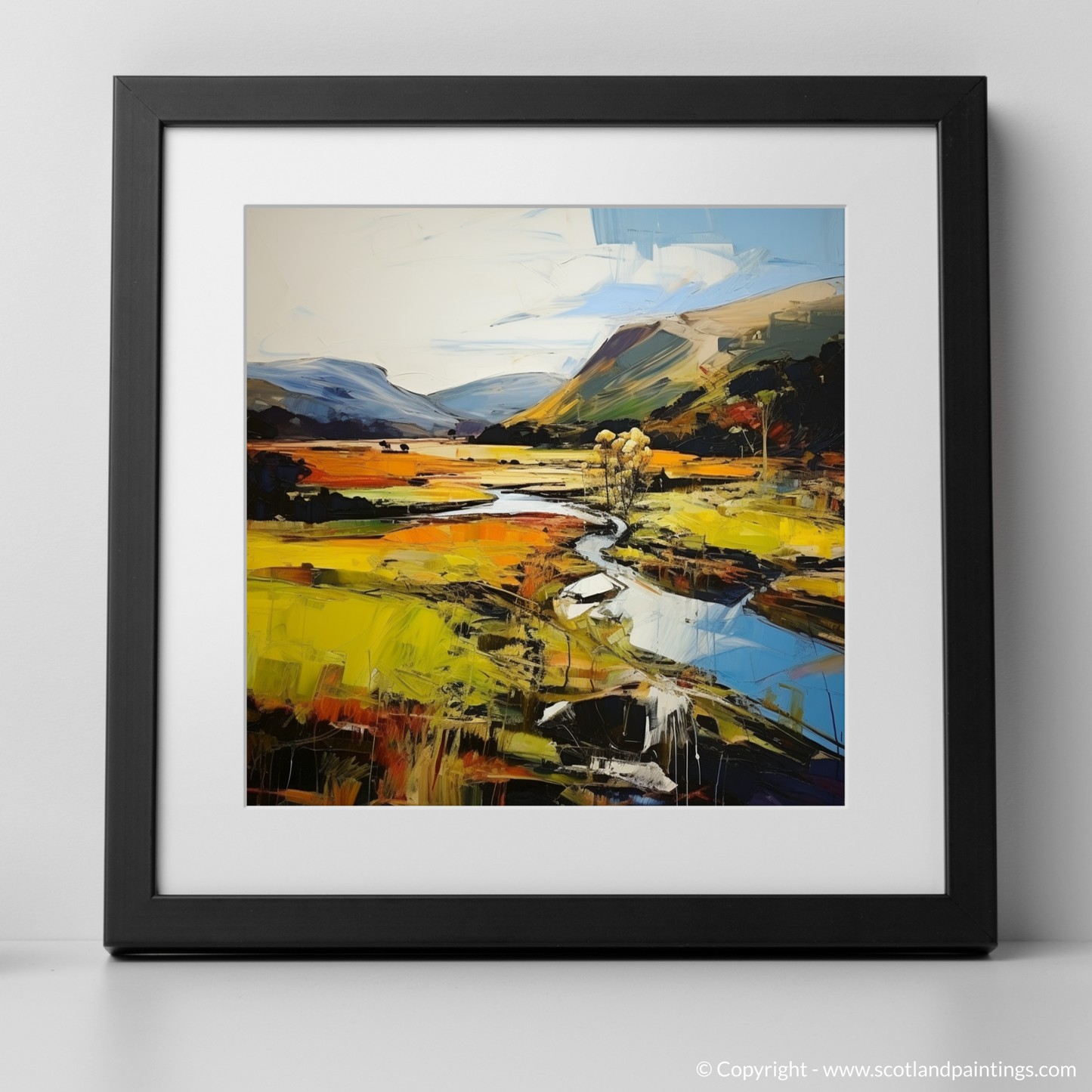 Art Print of Glen Esk, Angus with a black frame