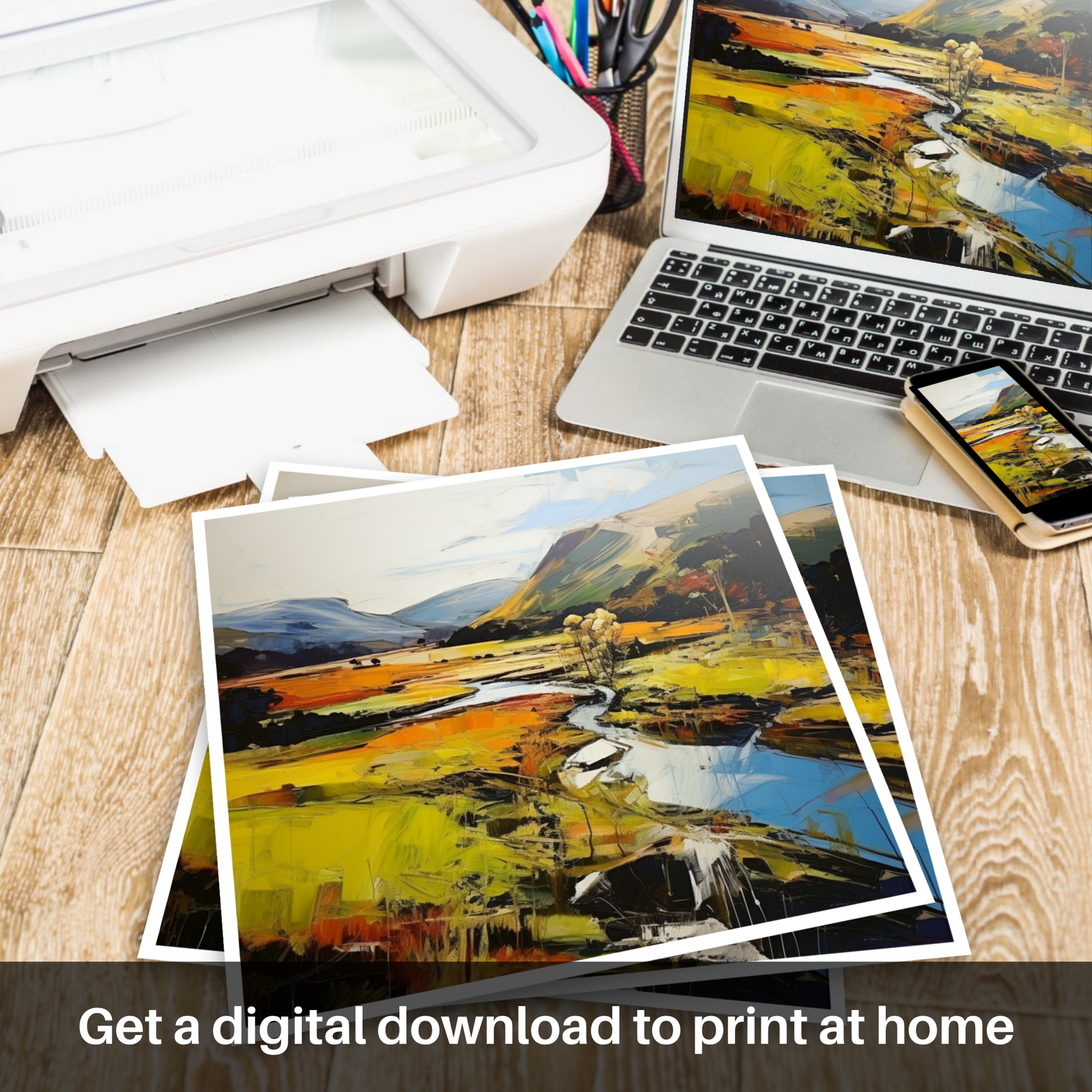 Downloadable and printable picture of Glen Esk, Angus
