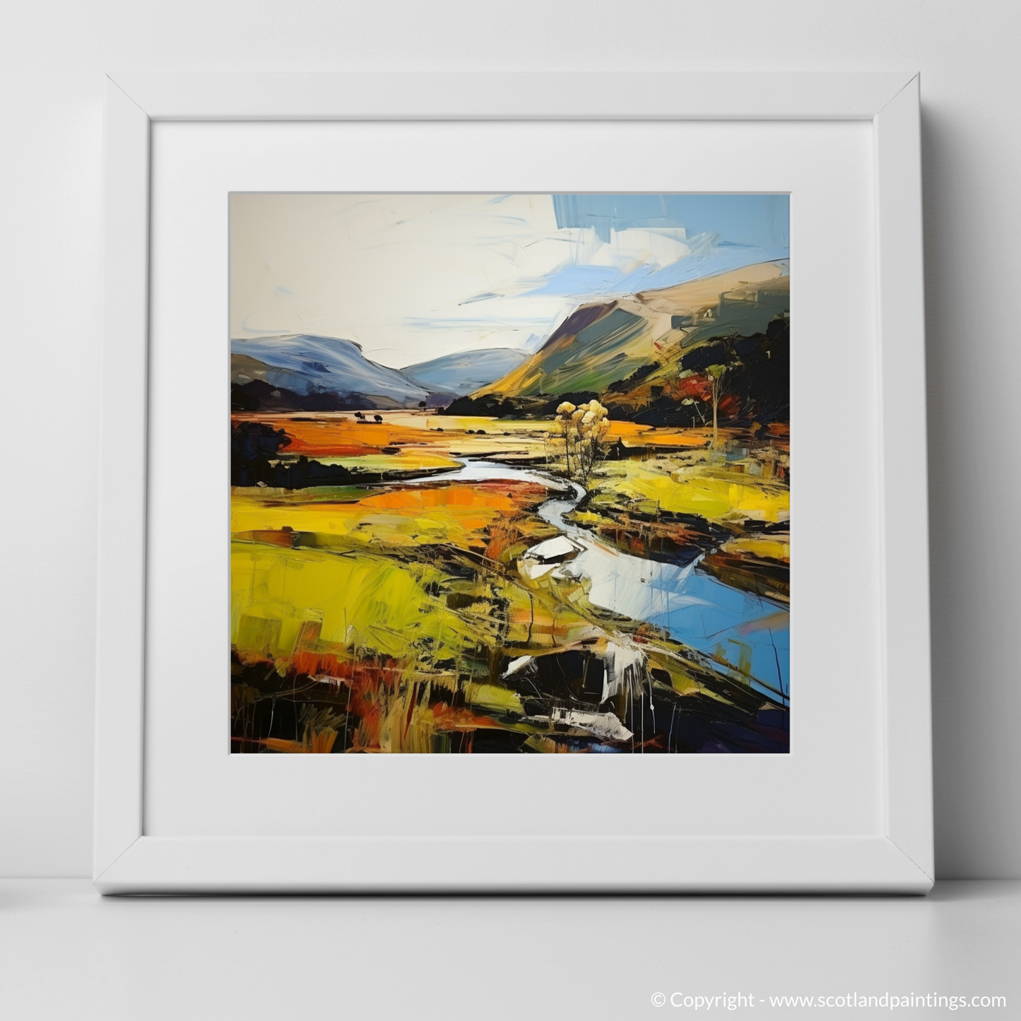 Art Print of Glen Esk, Angus with a white frame