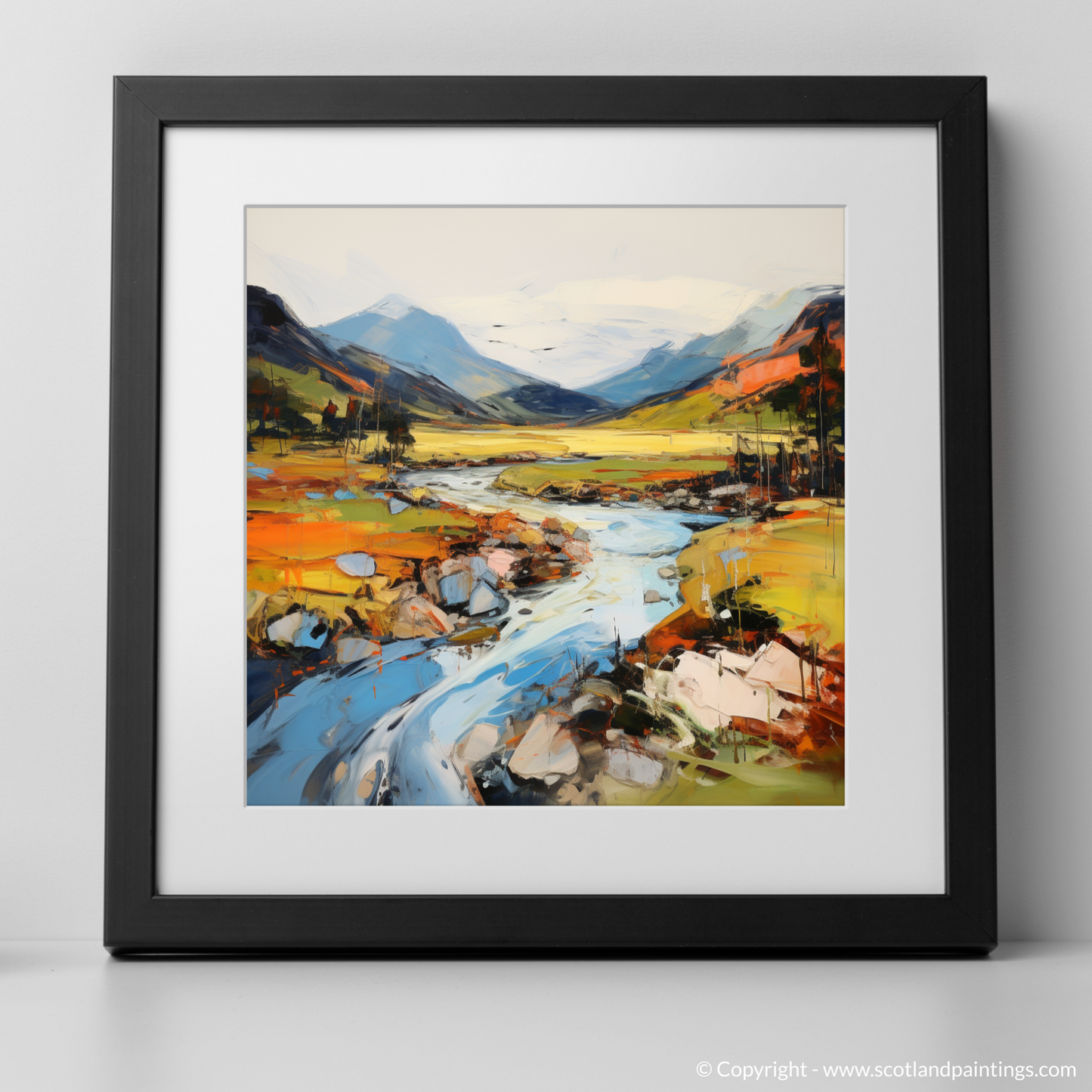 Art Print of Glen Esk, Angus with a black frame