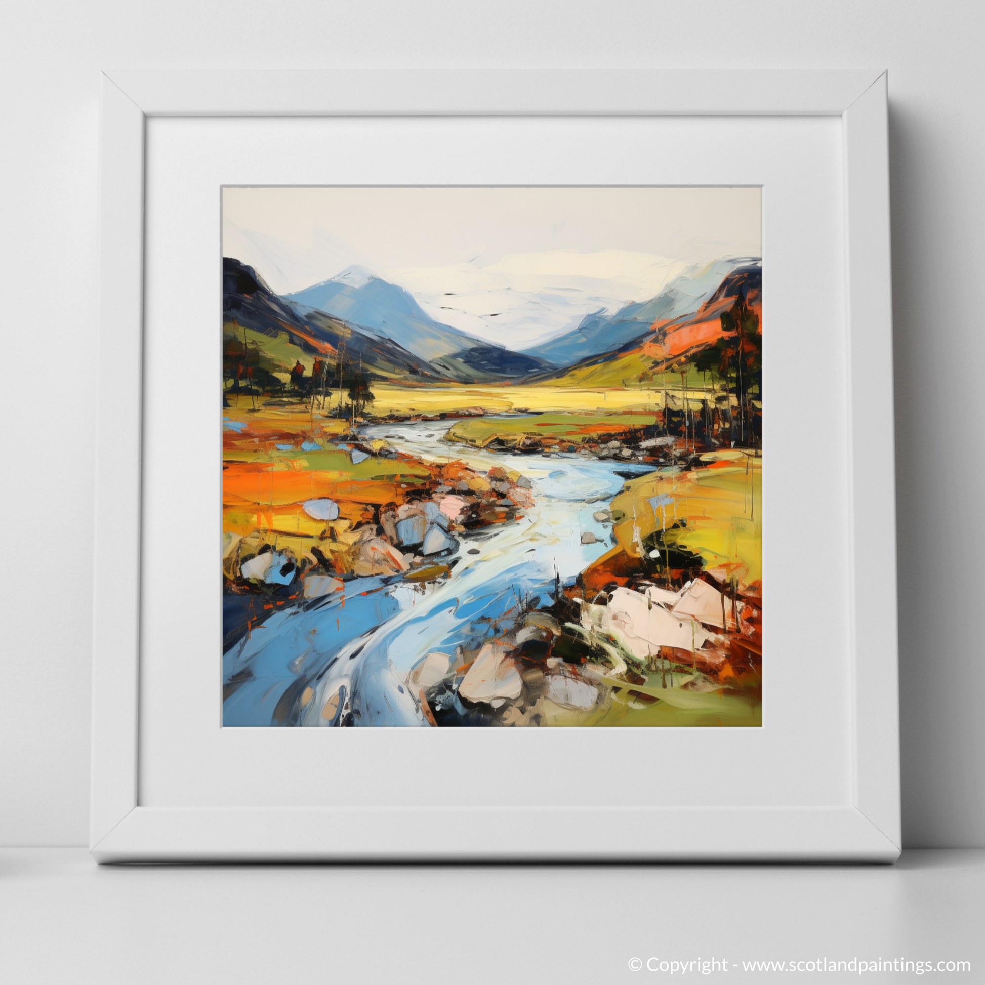 Art Print of Glen Esk, Angus with a white frame