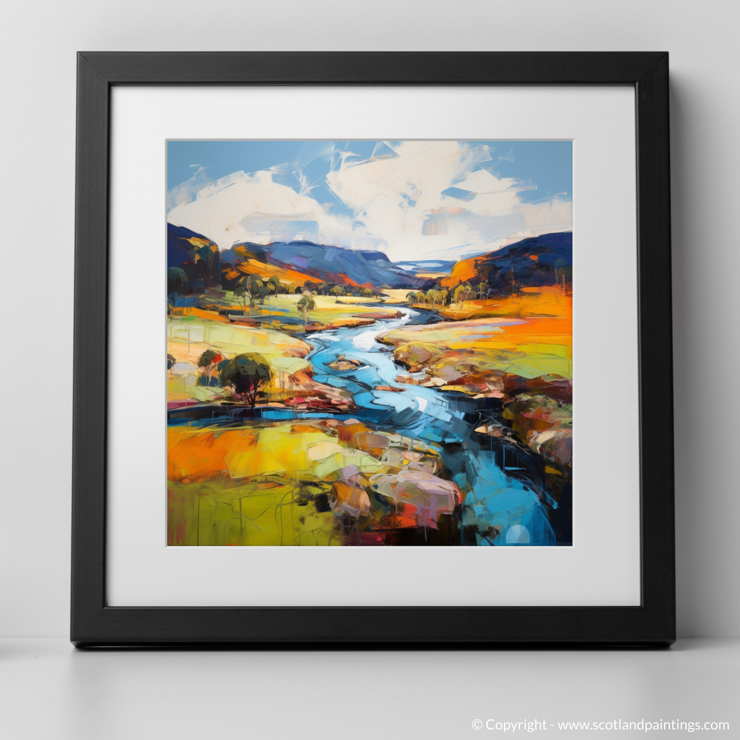 Art Print of Glen Esk, Angus with a black frame