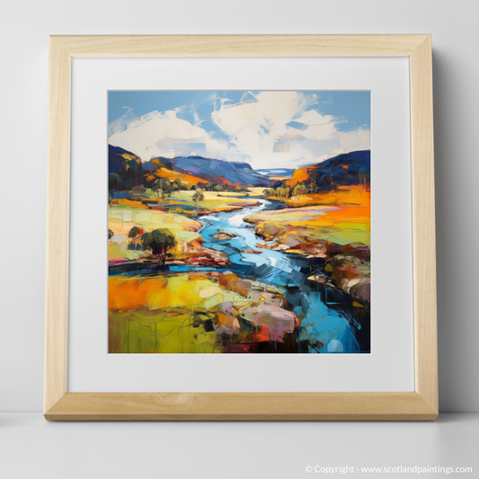 Art Print of Glen Esk, Angus with a natural frame