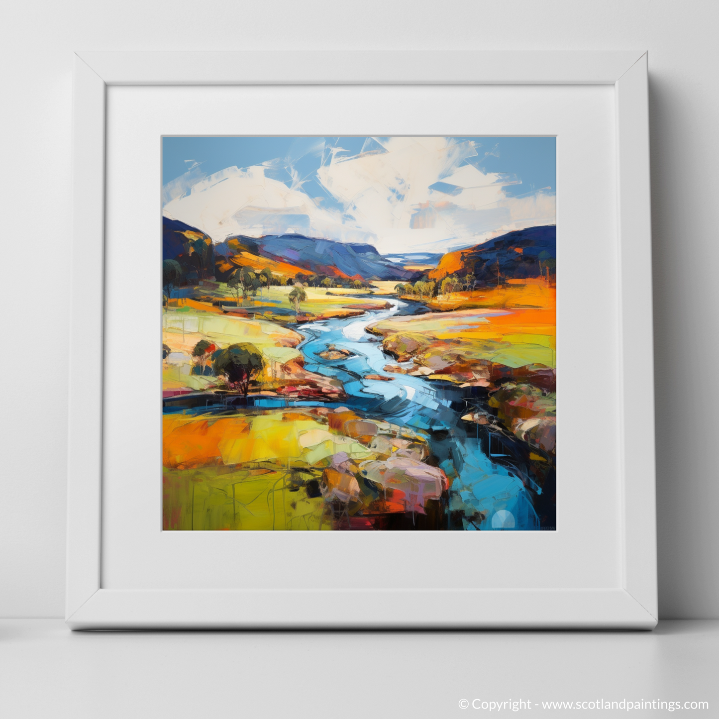 Art Print of Glen Esk, Angus with a white frame