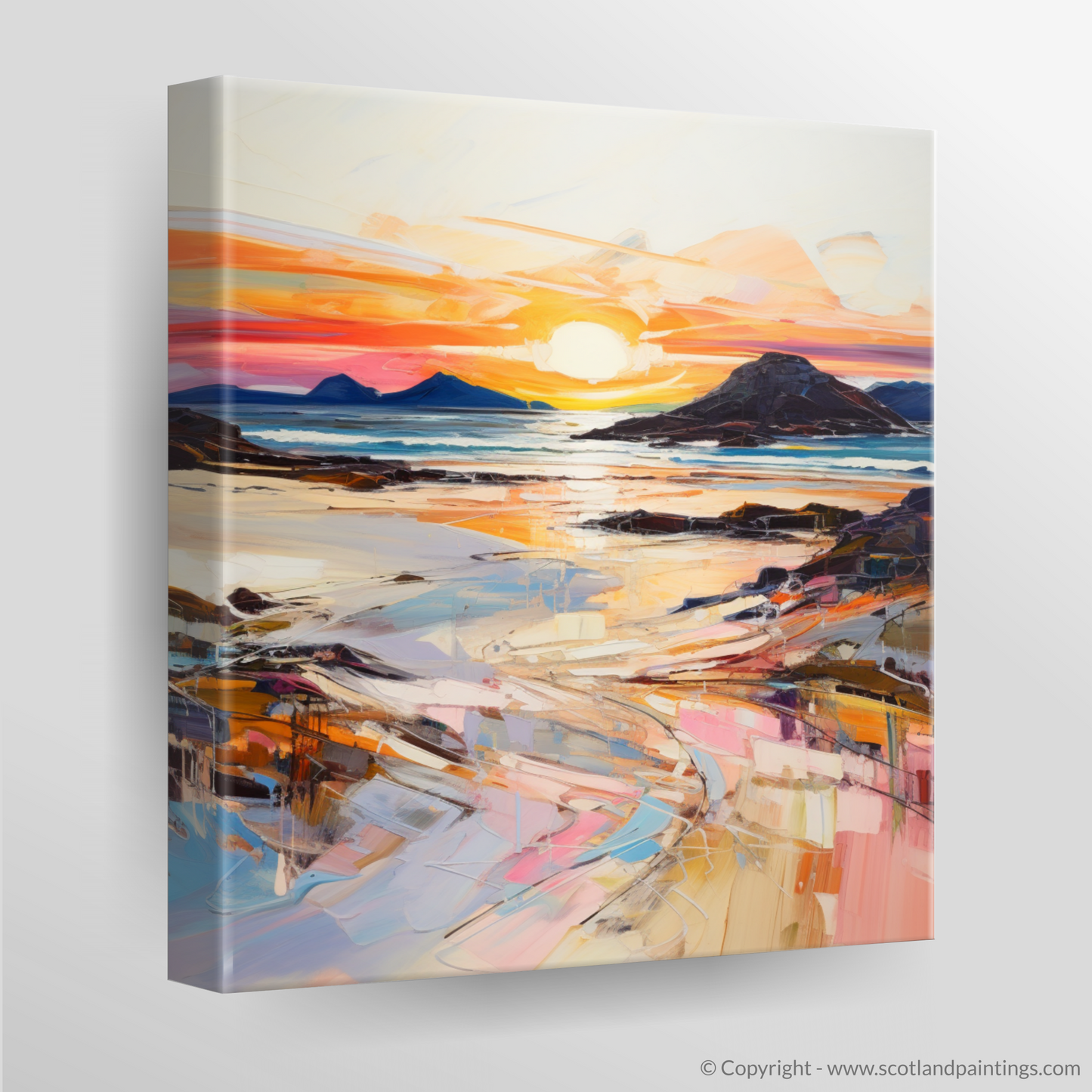 Canvas Print of Traigh Mhor at sunset