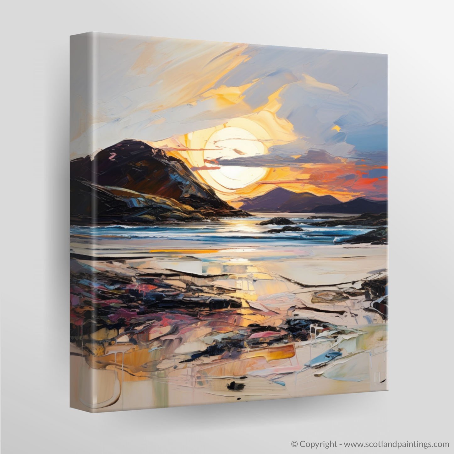 Canvas Print of Traigh Mhor at sunset