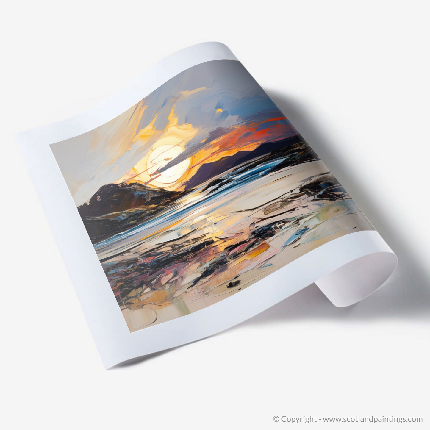 Art Print of Traigh Mhor at sunset