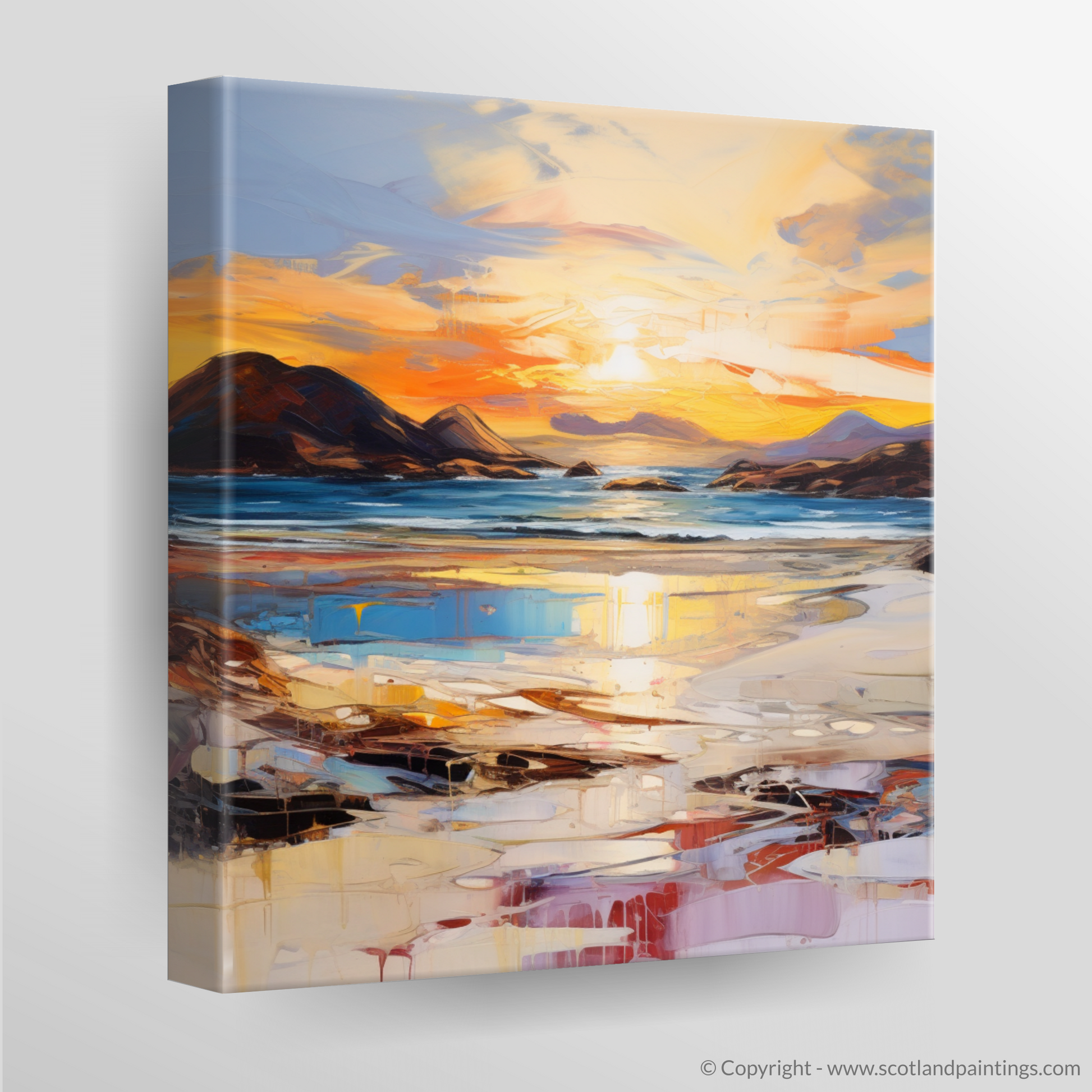Canvas Print of Traigh Mhor at sunset