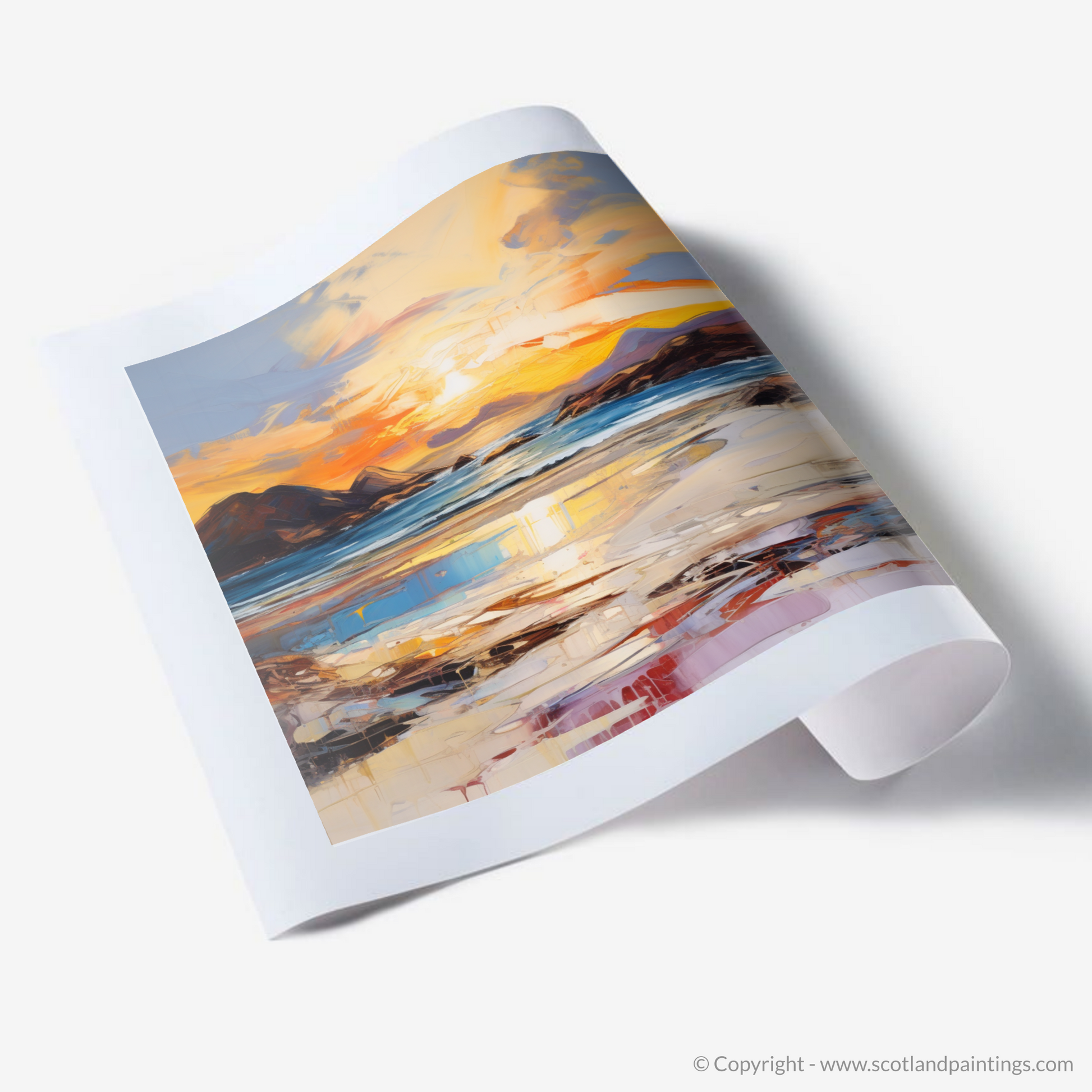 Art Print of Traigh Mhor at sunset