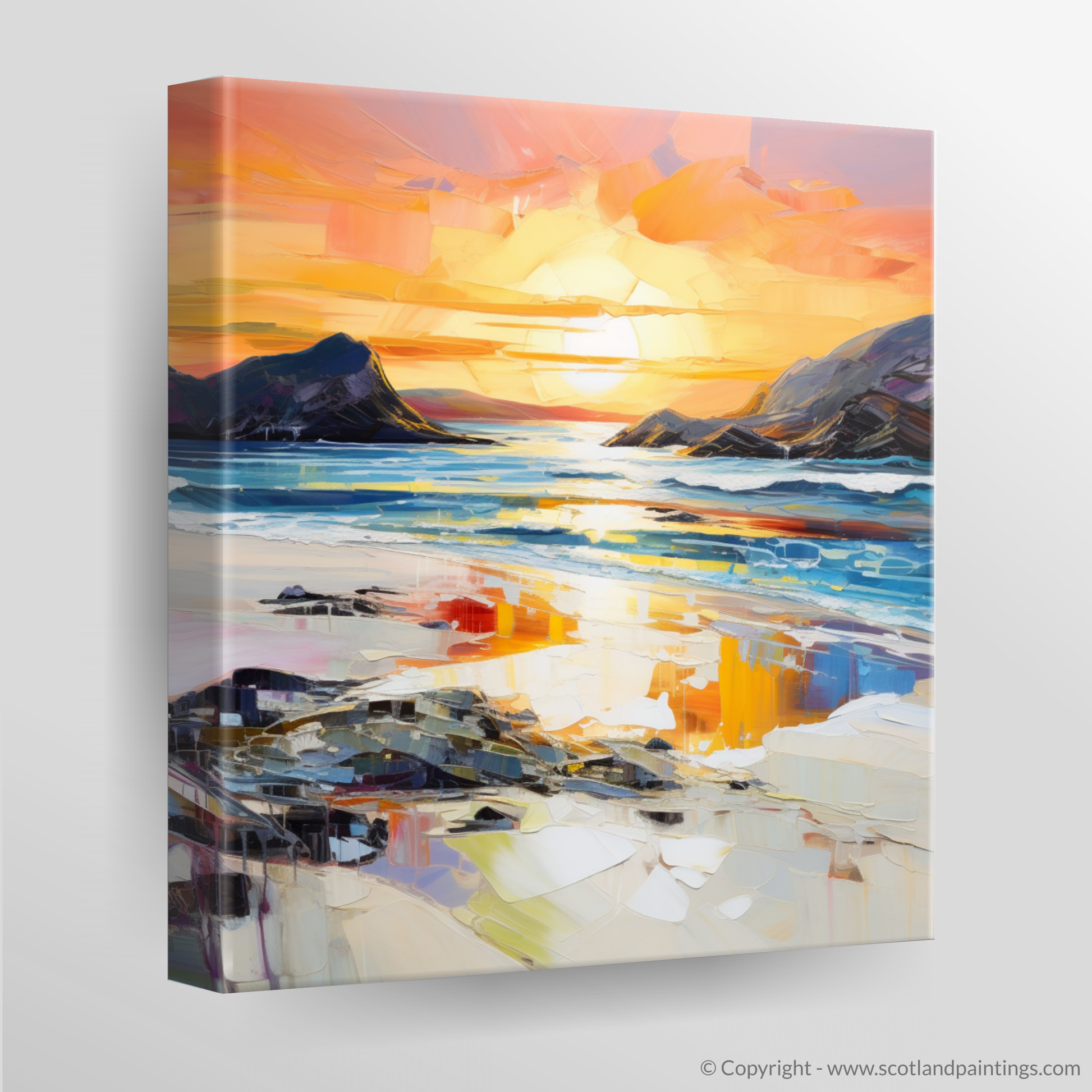Canvas Print of Traigh Mhor at sunset