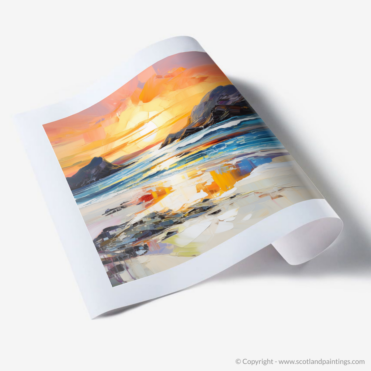 Art Print of Traigh Mhor at sunset