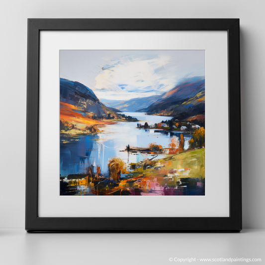 Art Print of Loch Earn, Perth and Kinross with a black frame