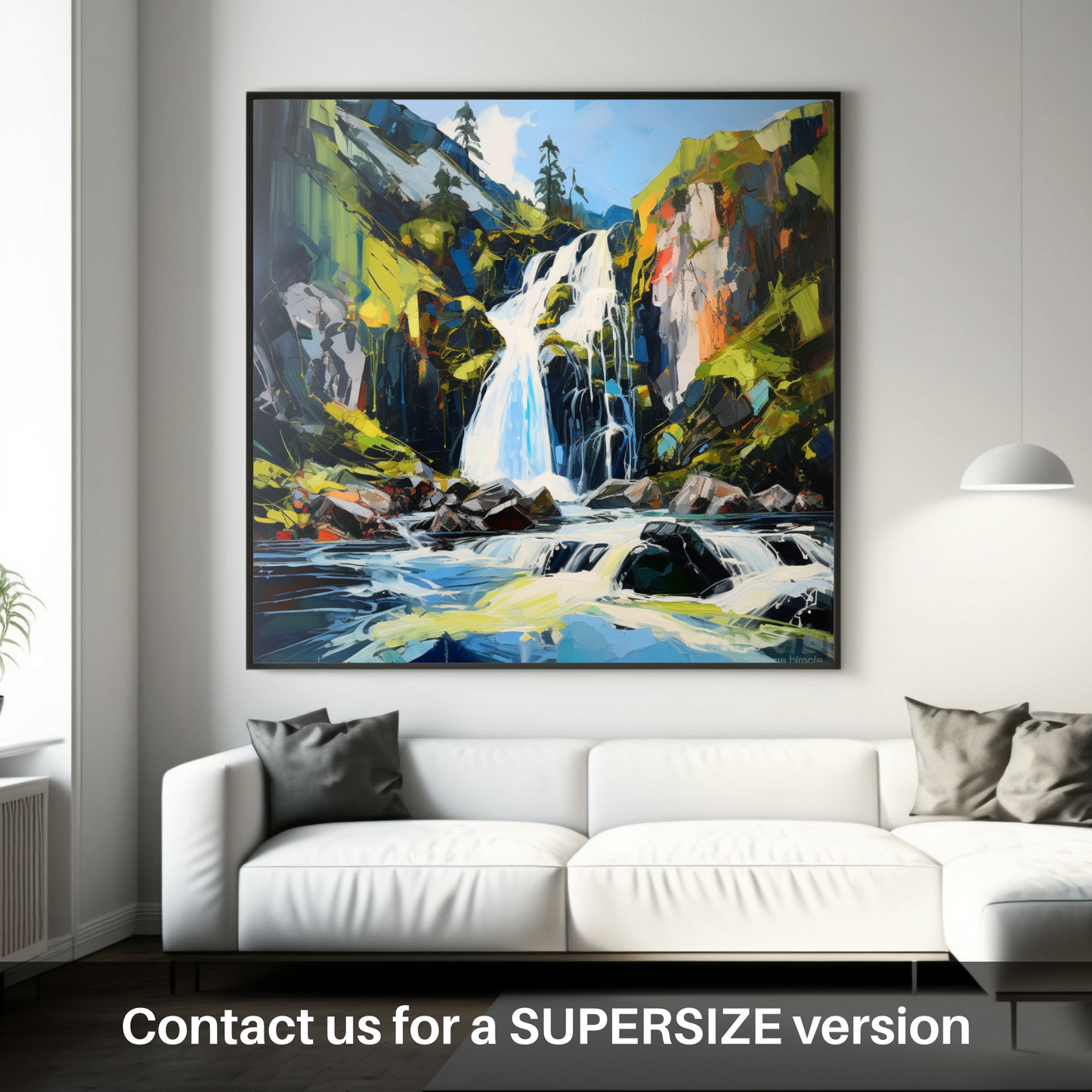 Huge supersize print of Cascading waterfall in Glencoe