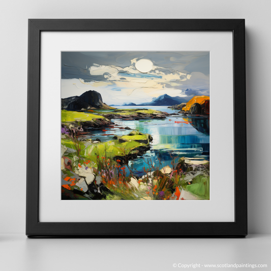Painting and Art Print of Isle of Canna, Inner Hebrides. Isle of Canna Enchantment: An Expressionist Journey.