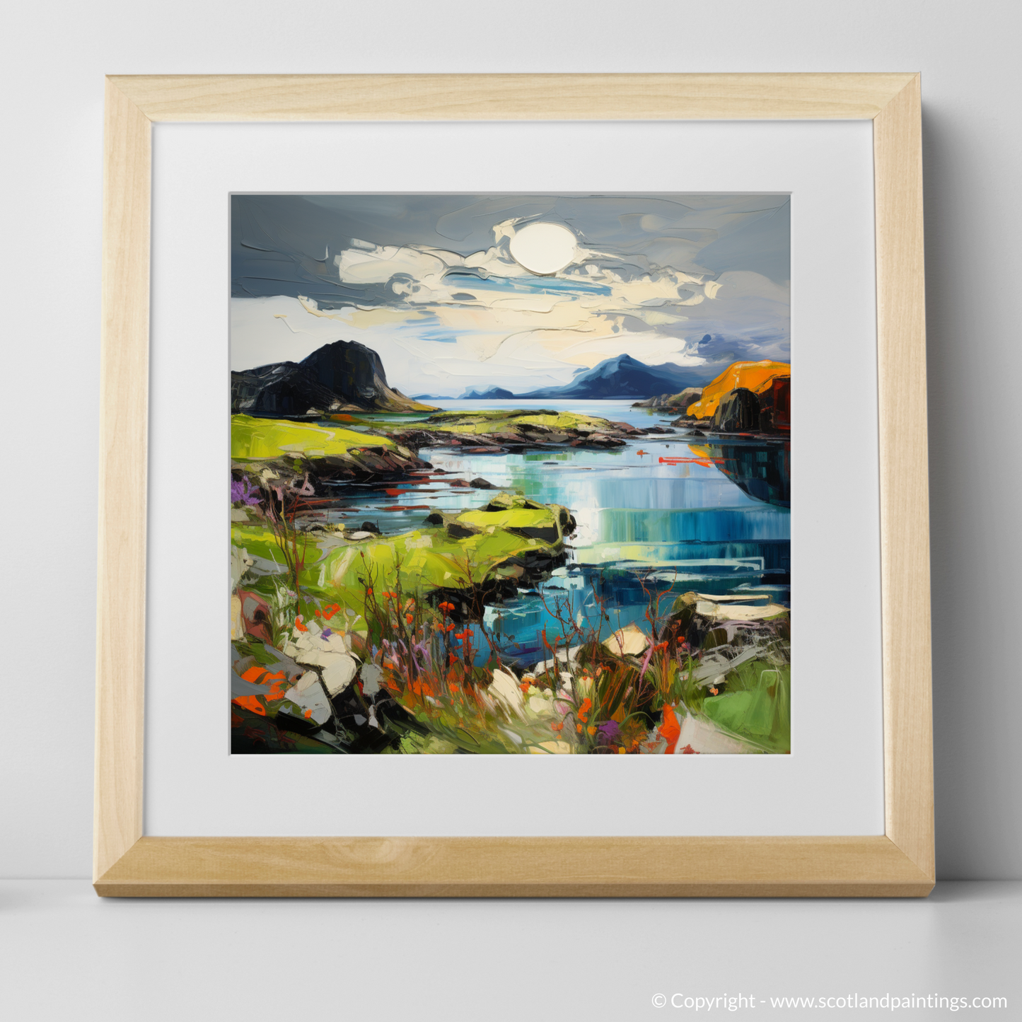 Painting and Art Print of Isle of Canna, Inner Hebrides. Isle of Canna Enchantment: An Expressionist Journey.