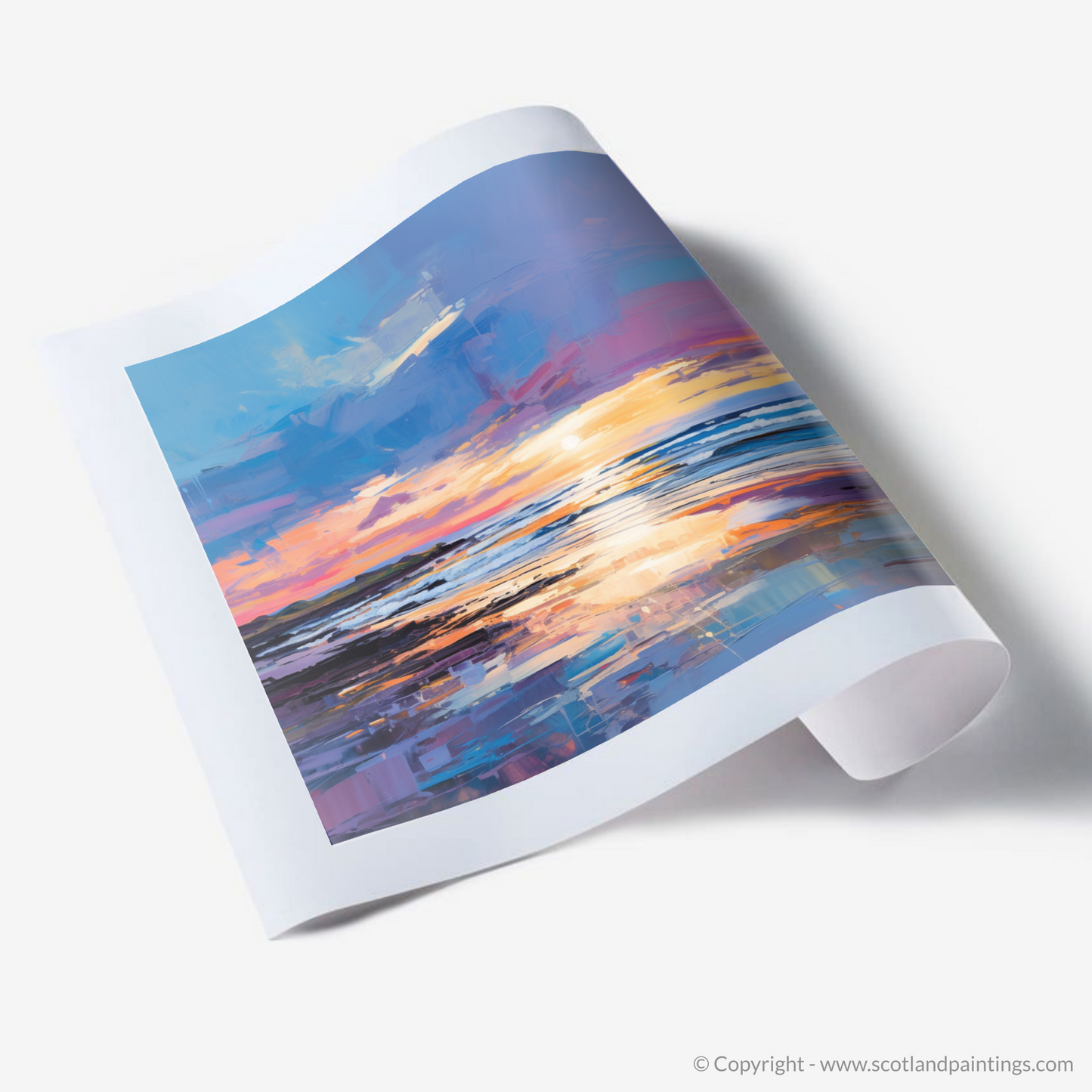 Art Print of Balmedie Beach at dusk