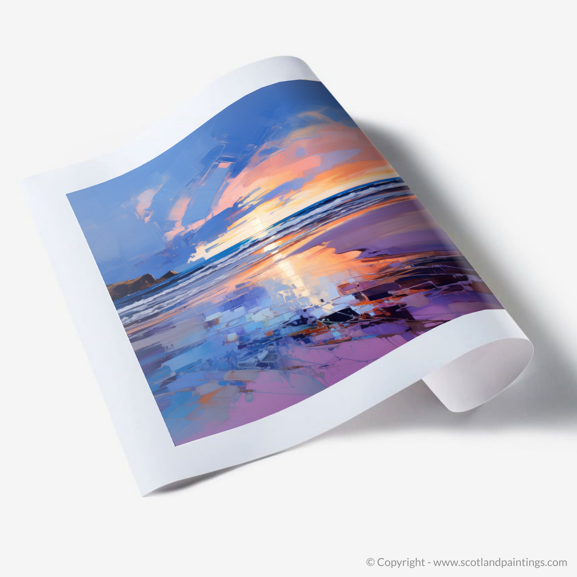 Art Print of Balmedie Beach at dusk