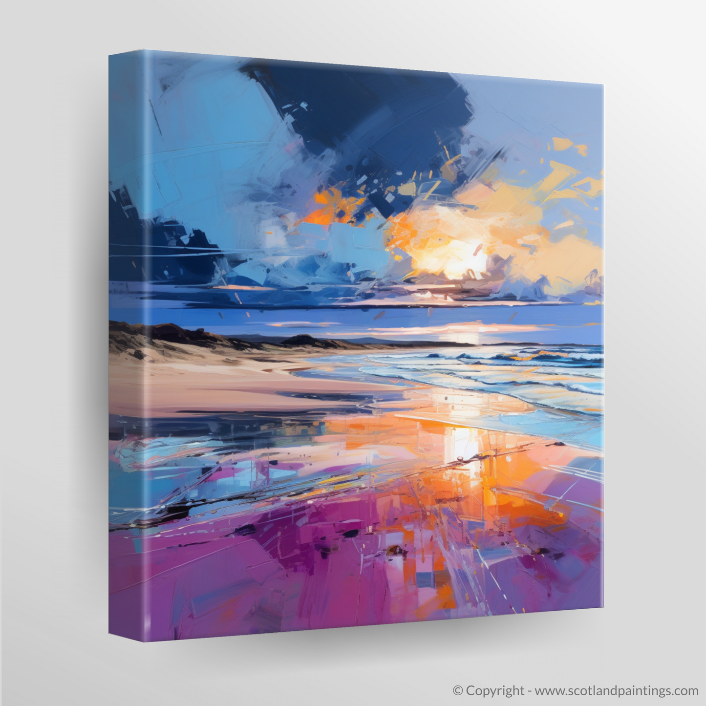 Canvas Print of Balmedie Beach at dusk