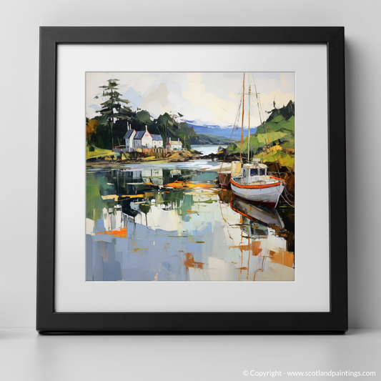 Painting and Art Print of Tayvallich Harbour, Argyll. Tayvallich Harbour Embrace.