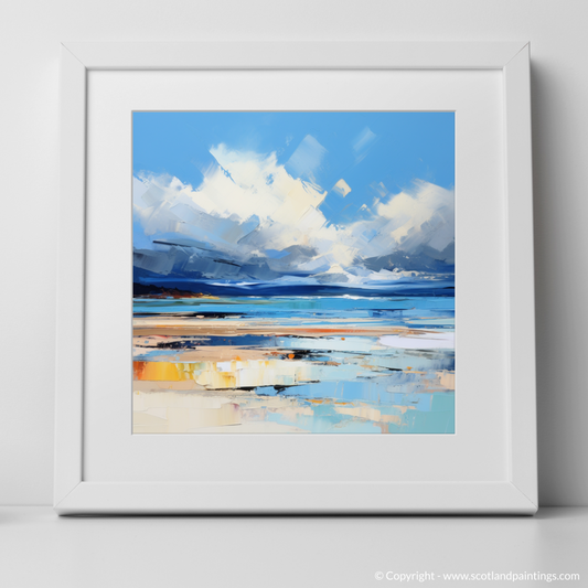 Art Print of Nairn Beach, Nairn with a white frame