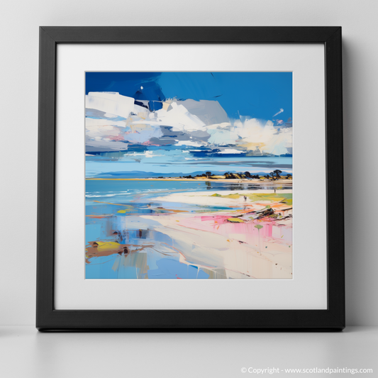 Art Print of Nairn Beach, Nairn with a black frame