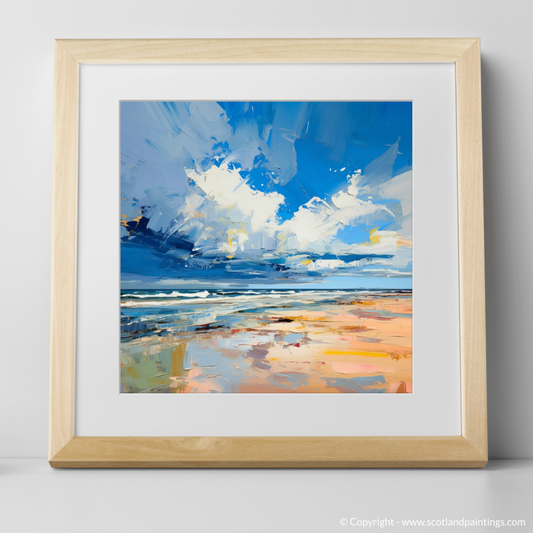 Art Print of Nairn Beach, Nairn with a natural frame